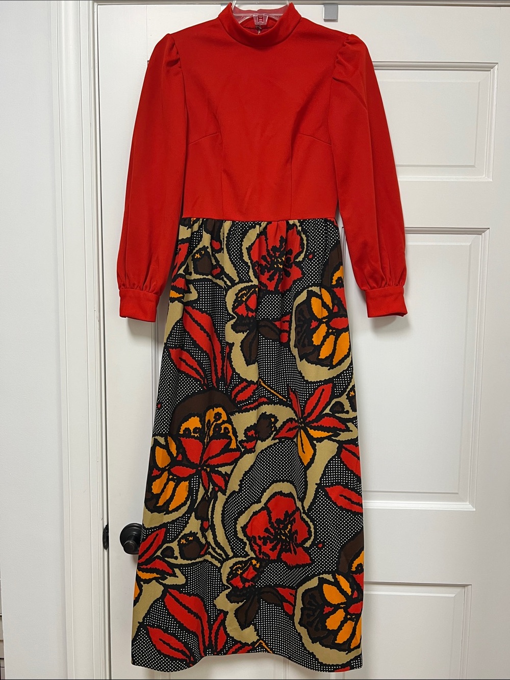 Vintage 1970s Maxi Dress - Small